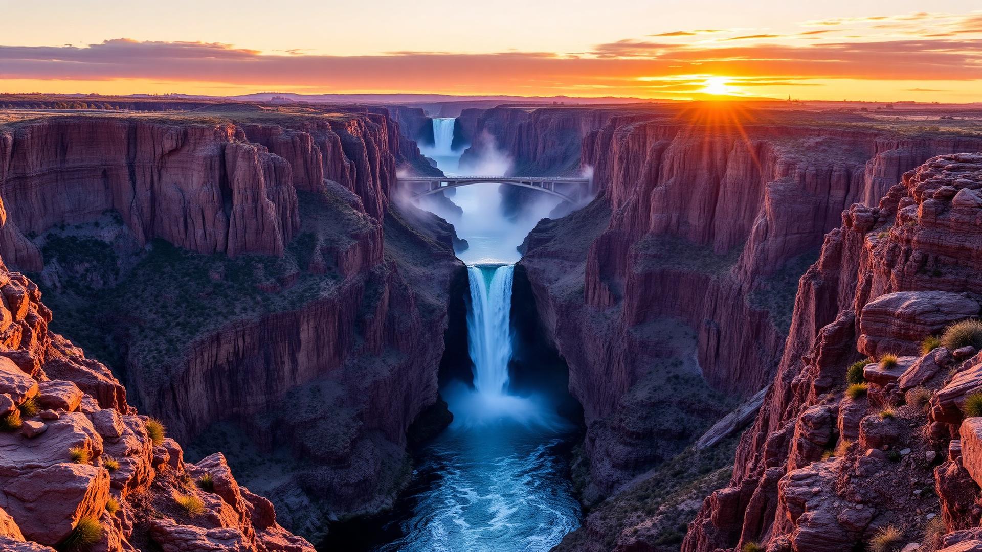 Snake River Canyon at sunset